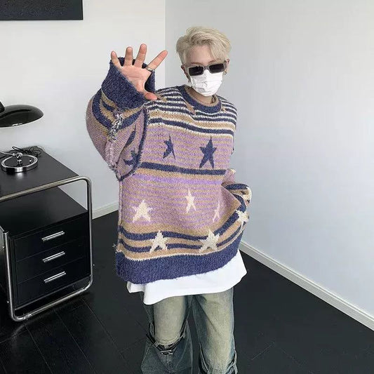 Vatican Vintage Striped Stars Sweater