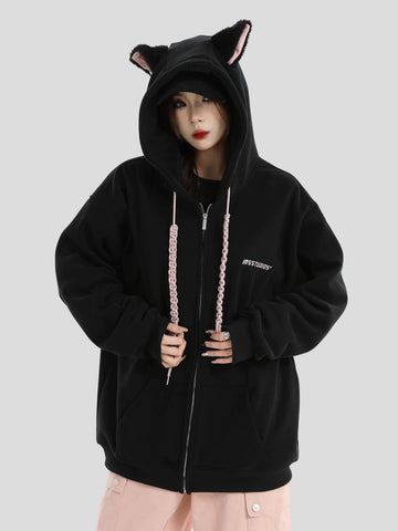 INS Cat Ears Flecking Sweatshirt