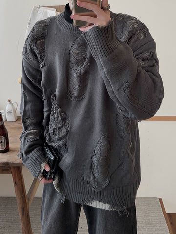 JM Fake Two-piece Distressed Sweater
