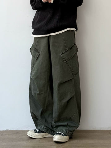 EVER Thickened Washed Cargo Pants
