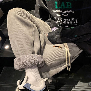 TIA Corduroy Straight Thickened Sweatpants