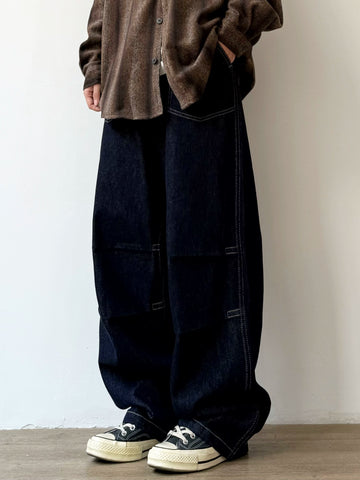 EVER Dark Blue Straight Loose Jean