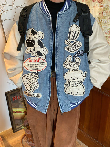 c2 Embroidered Dog Patch Jacket