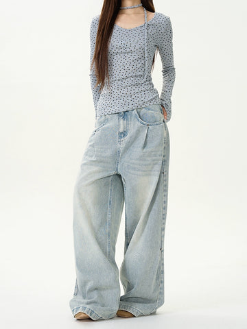 77Fight Essential Relaxed Wide Jeans