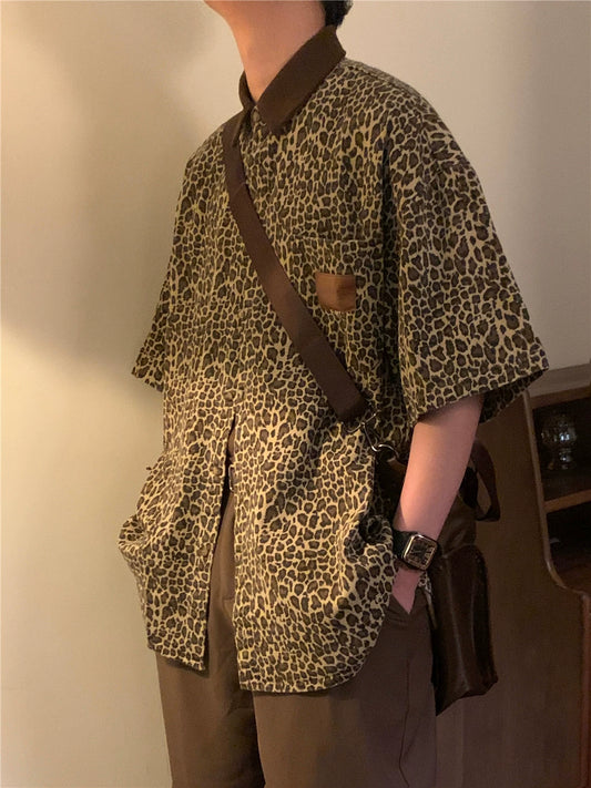 Nagawl Leopard Short Sleeves Shirt
