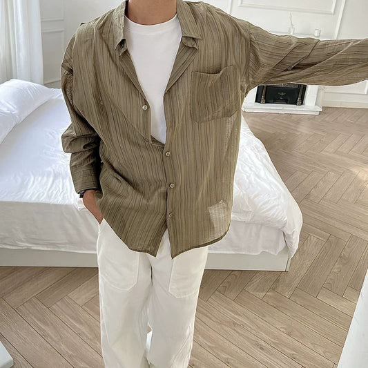 abc Shirred Button-Up Shirt