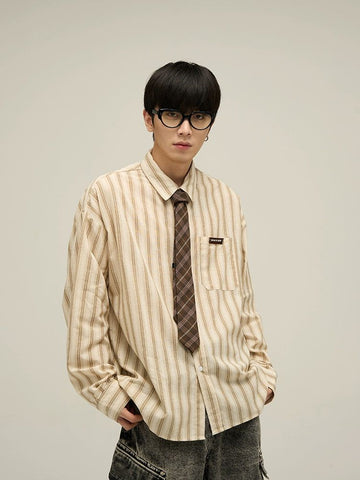77Fight Vintage Striped School Shirt
