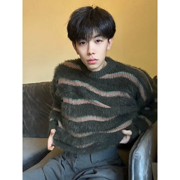 Vatican Fuzzy Stripes Sweater