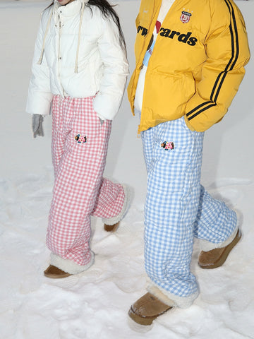 MANYSTON Checkered Frosty Overalls