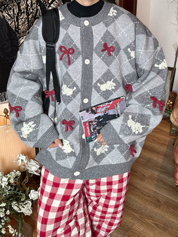 c2 Bows & Dogs Diamond Cardigan