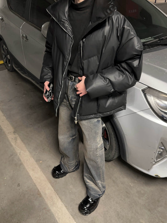 JM Padded Leather Jacket