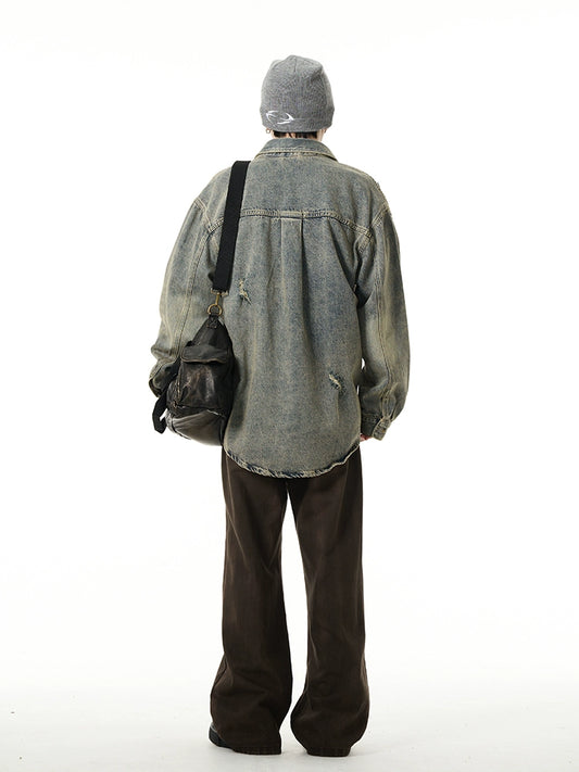 77Fight Retro Button-down Denim Jacket