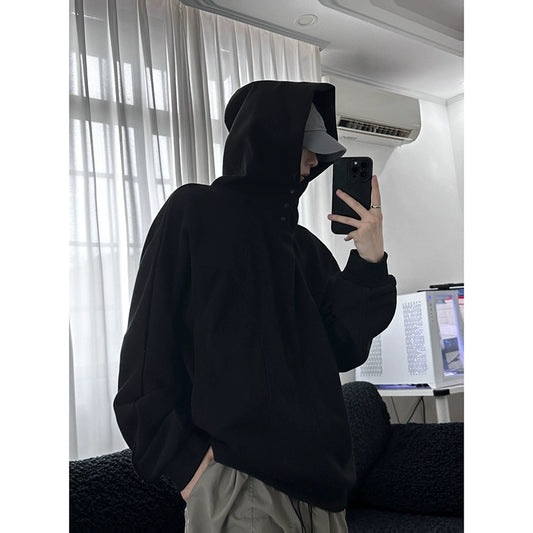 Vatican Essential Buttoned Wide Hoodie