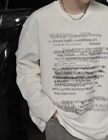 JM Blurred Typing Sweatshirt