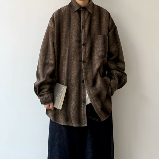 EVER Brown Winter Striped Shirt