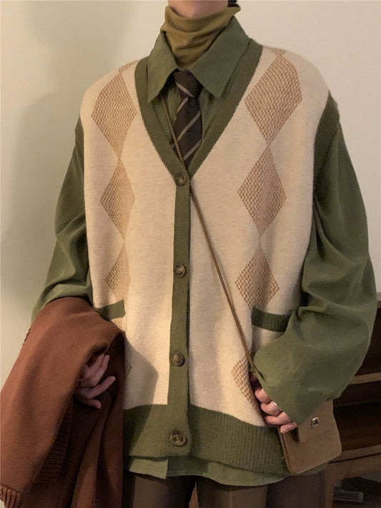 Nagawl Diamond Checkered Vest