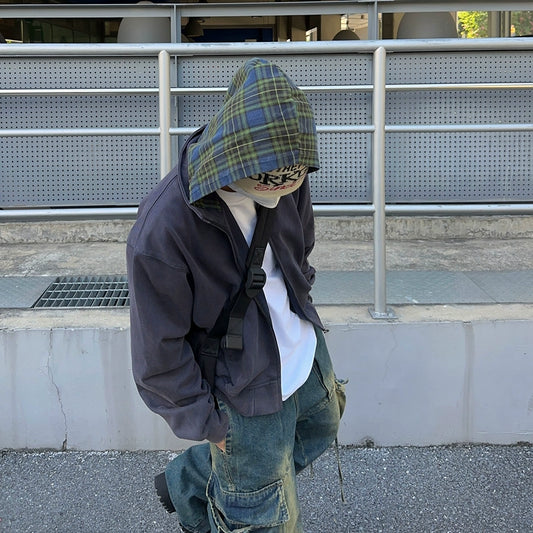 FATEE Plaid Hood Jacket