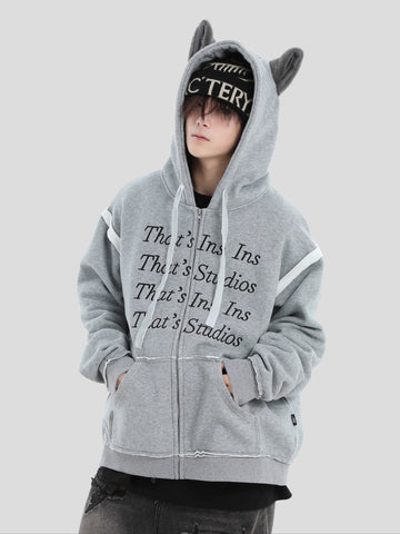 INS Cat Ears Hooded Sweatshirt