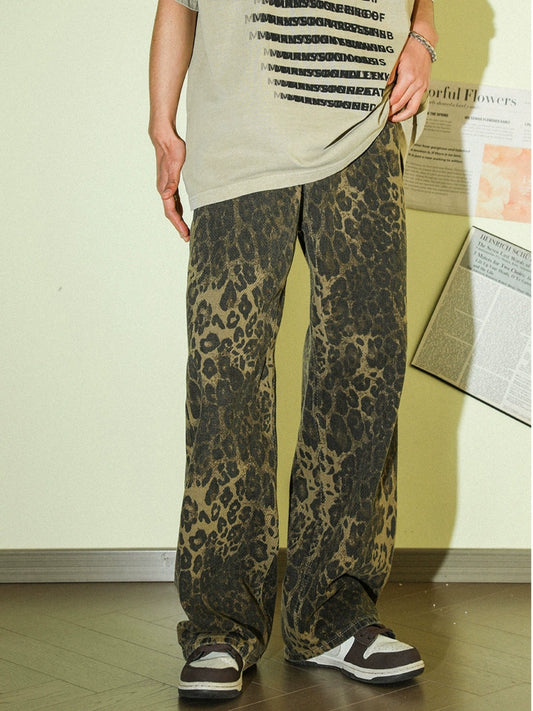 Manyston Leopard Jeans