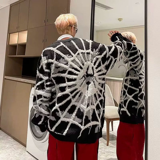 Mage Embroidered Spider Web Sweater