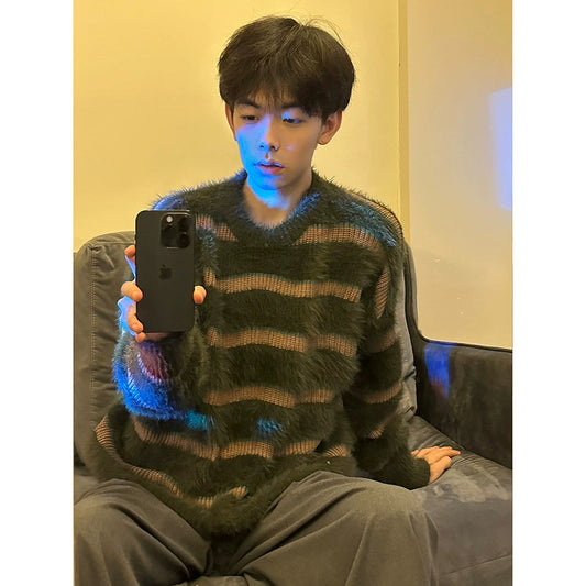 Vatican Fuzzy Stripes Sweater