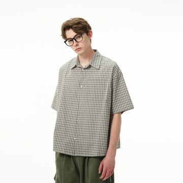 Madwitch Retro Plaid Short-sleeves Shirt