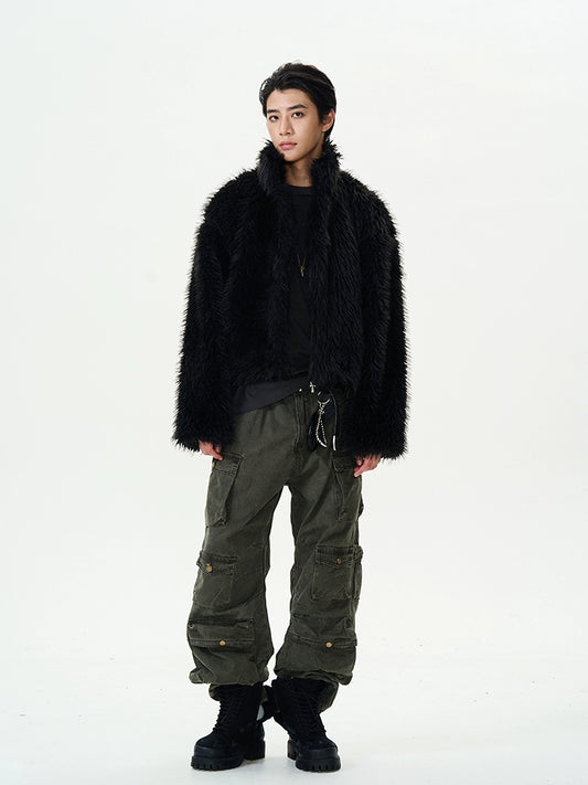 77Fight Fluffy Fur Jacket