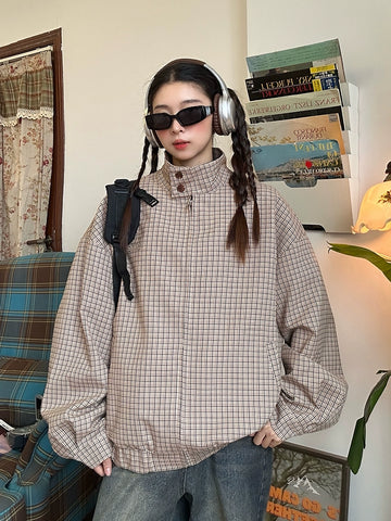 c2 Plaid Letter Jacket