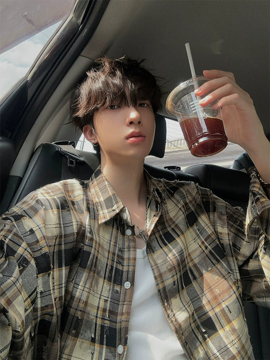 JM Damaged Plaid Shirt