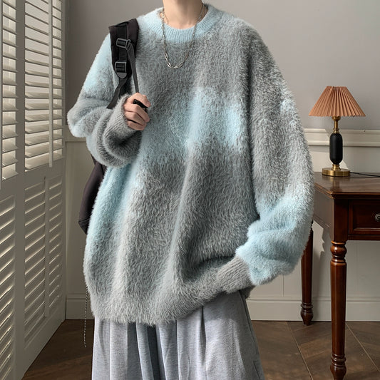 jpq Two Tone Fuzzy Sweater