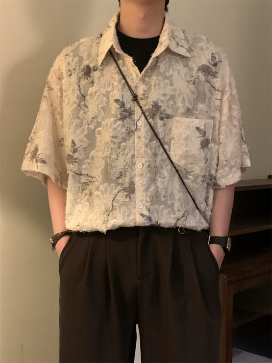 Nagawl Brushed Flowers Shirt