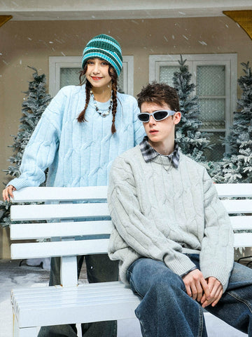 MANYSTON Arctic Velvet Knitted Sweater