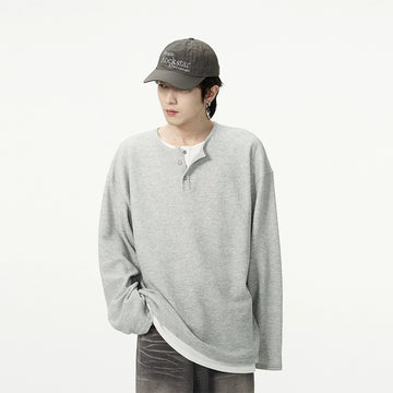 77Fight Basic Fake Two-piece Shirt