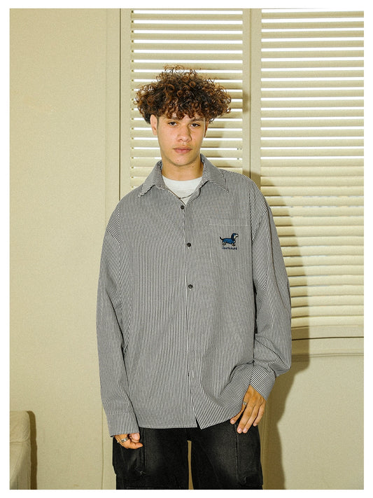 Manyston Striped Dogs Shirt