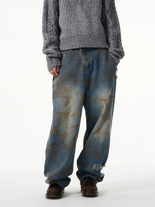 77Fight Used Street Jeans