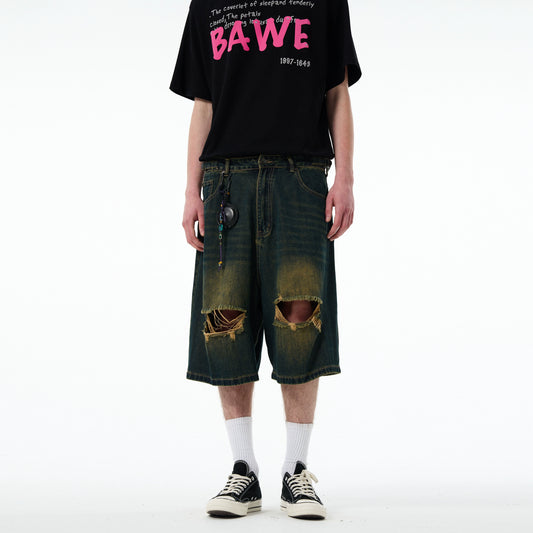 Madwitch Washed Cropped Shorts