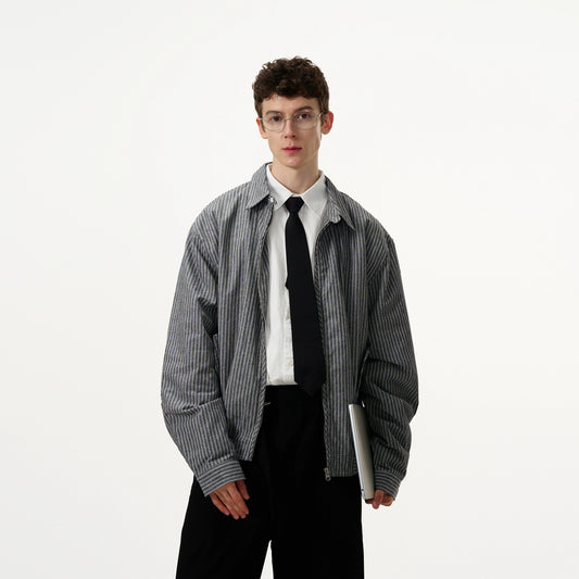 Madwitch Retro Striped Shirt Style Jacket
