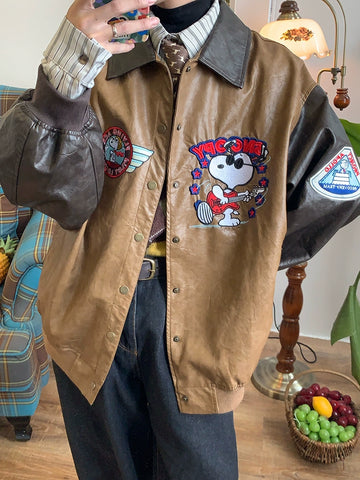 c2 Faux Leather Flying Ace Jacket