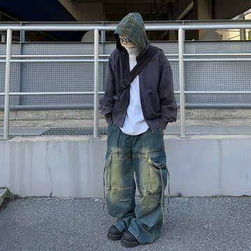 FATEE Plaid Hood Jacket