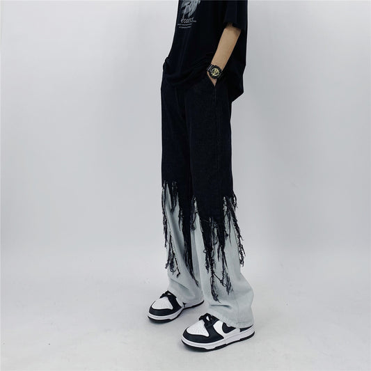 Mage Two Layer Tassel Jeans
