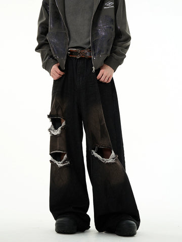 77Fight Damage Denim Jeans