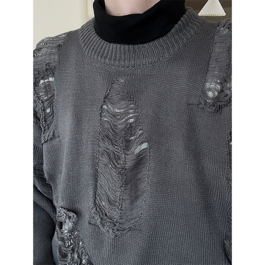 JM Fake Two-piece Distressed Sweater