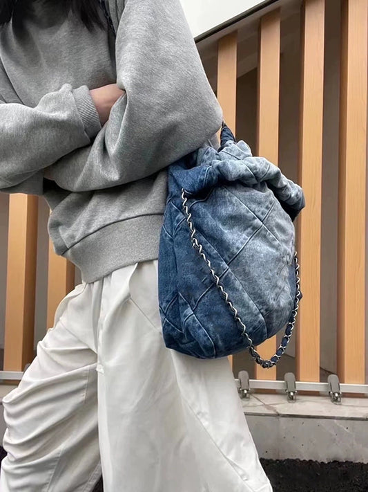 VM Denim Quilted Bag