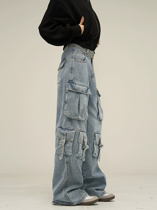 77Fight Multi Pocket Wide Jeans