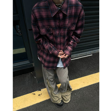 DSTR Long Sleeves Plaid Shirt