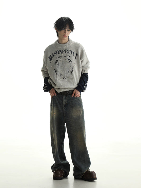 MASONPRINCE Star Patch Sweater