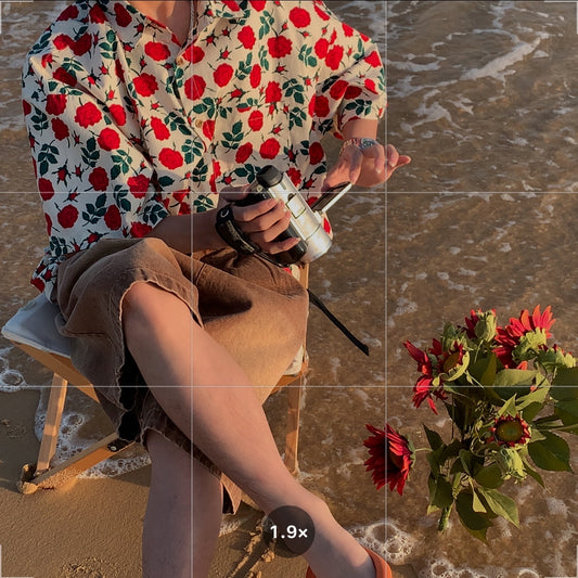 Red Rose Button-Up Shirt