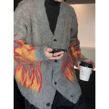 JM Flame Mohair Knit Cardigan