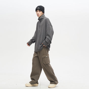 77Fight Essential Zipper Knit Sweater