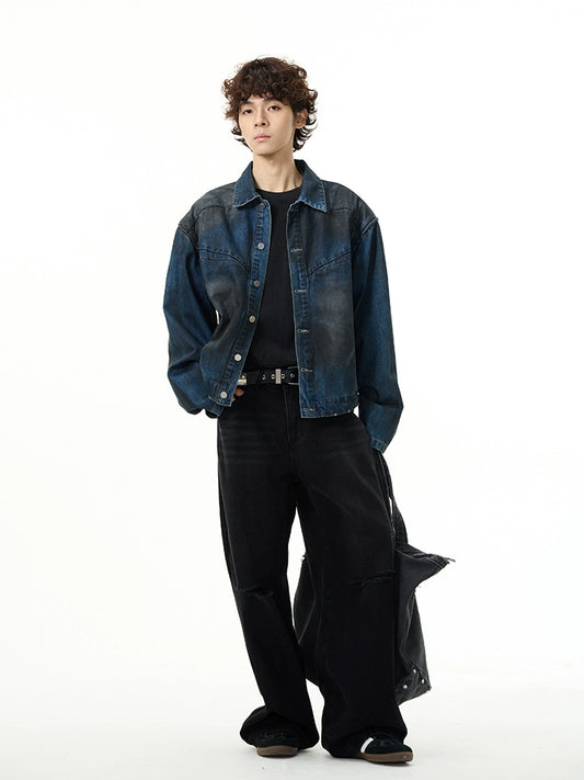 77Fight Smudged Denim Jacket